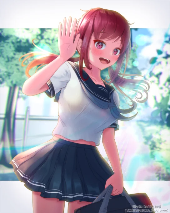 (ついでに、鉄機はこんなイラストを描くよ!という自己紹介をぶら下げておく)ロボットとか美少女とかキービジュアルとかを描いてます～! 
