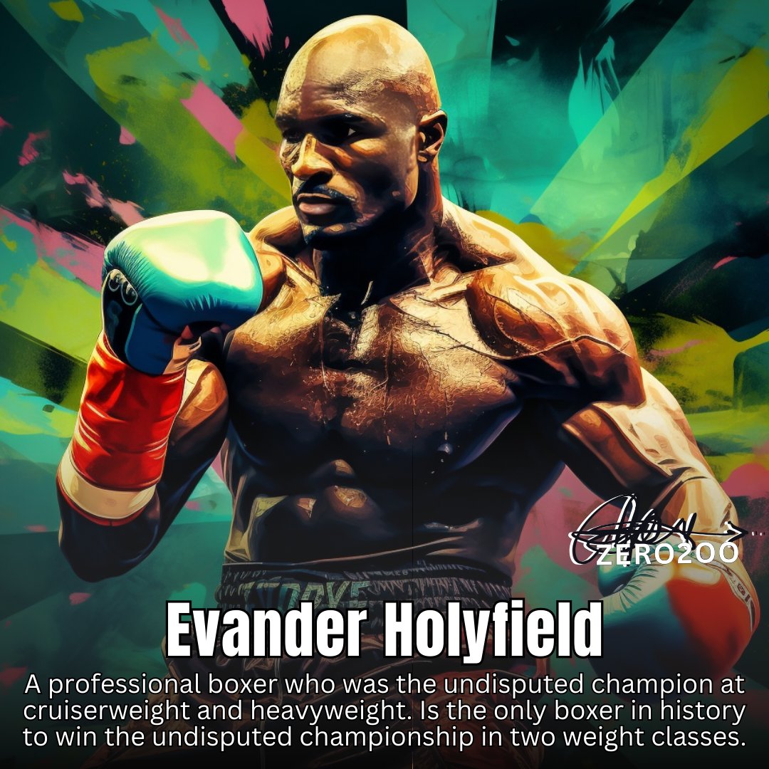 Day 261 (10/19/23)-Happy birthday to the champ, Evander Holyfield! A four-time world heavyweight champion and a true inspiration in and out of the ring. #EvanderHolyfield #BoxingLegend #LegendsInLivingColor