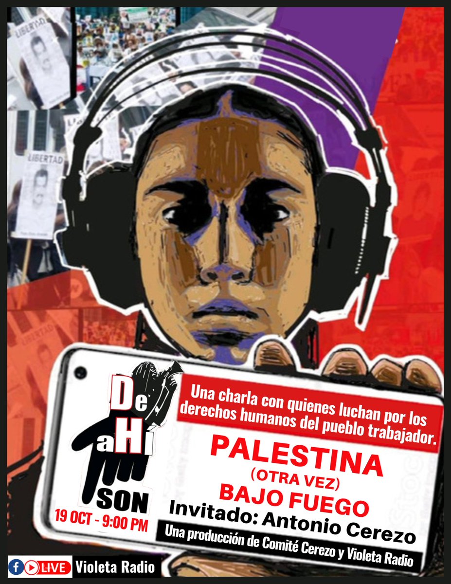 Ya estamos en vivo para analizar la situación que se vive en Palestina: fb.watch/nNFM5-3KXw/?mi…

#PalestinianGenocide
#Gaza