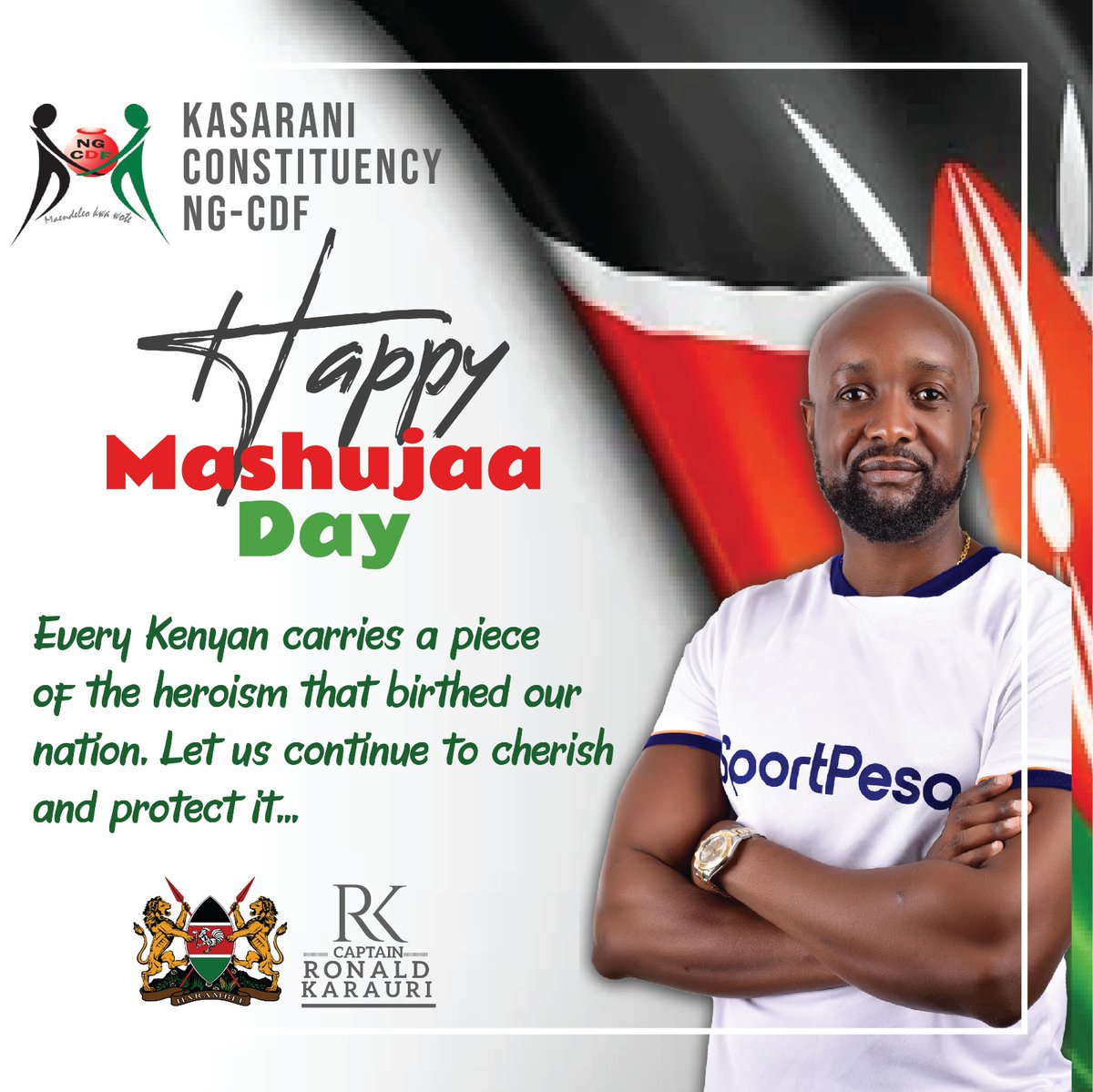 KasaraniNGCDF's tweet photo. @KasaraniNGCDF  
Every Kenyan carries a piece of the heroism that birthed our nation.

Let us continue to cherish and protect it.

Happy Mashujaa Day https://t.co/zaslL7lNGz