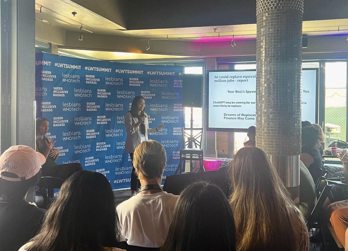 Thanks for coming out to #LWTSummit @lesbiantech and learning about how LLMs are catalyzing the Fourth Industrial Revolution ⚡️

Love the energy and representation today - so glad to be a part of this community!