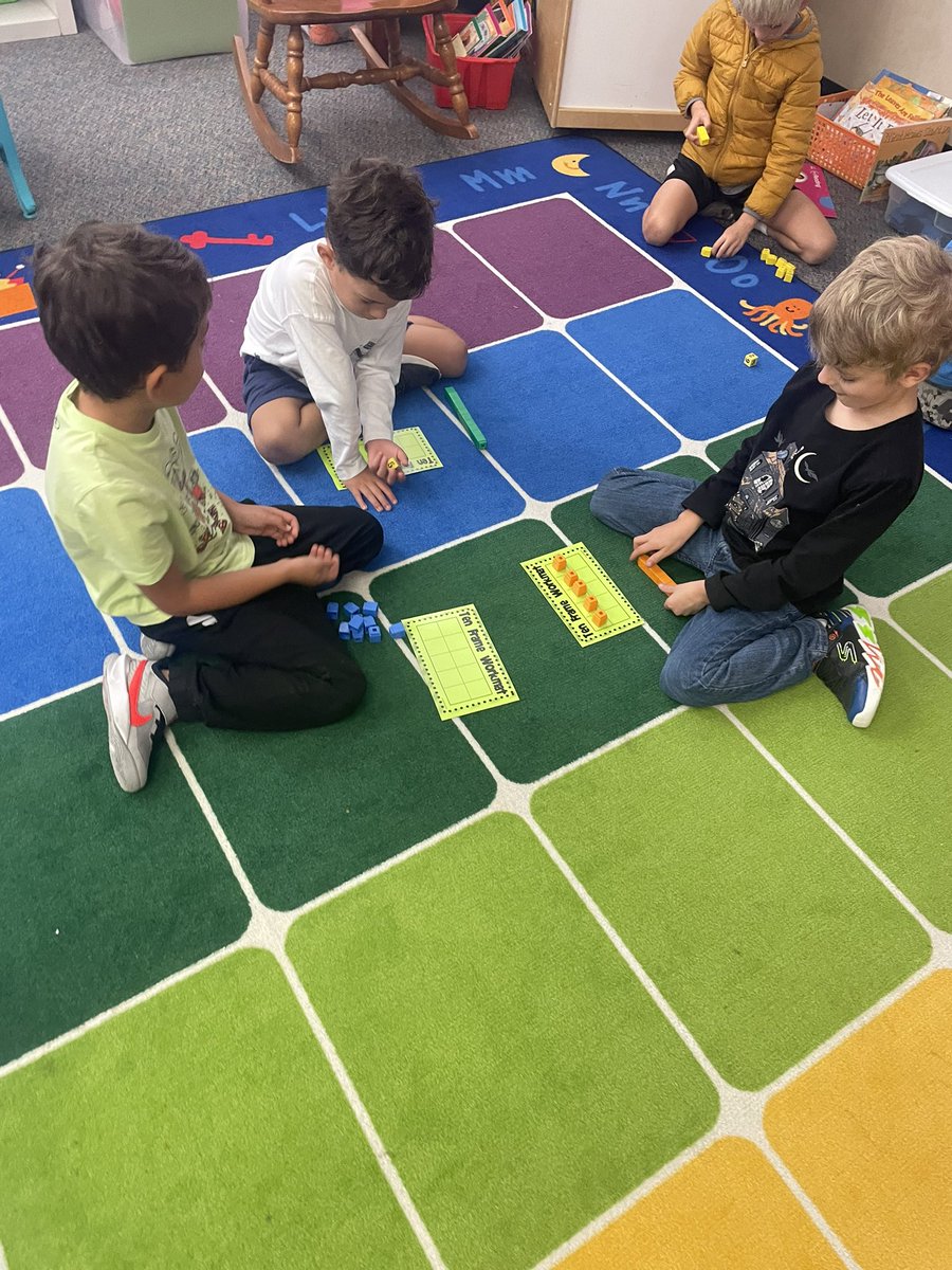 Race to 10! Love playing math games that also incorporate skills such as taking turns, sportsmanship when the other player wins and overall fun! 🎉 #wearemckinney #mcclurekinder #kindercuties
