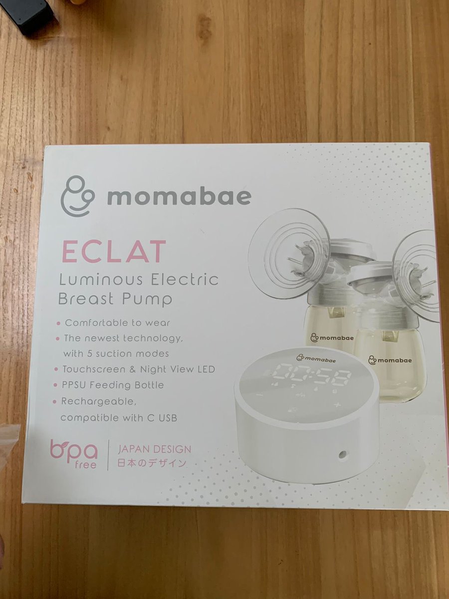 poppysby's tweet photo. Pompa Asi Momabae ECLAT 
Used like New, pemakaian 1 bulan. 
Alasan dijual : Tidak dipakai
For detail bisa DM https://t.co/jb538OiH4W