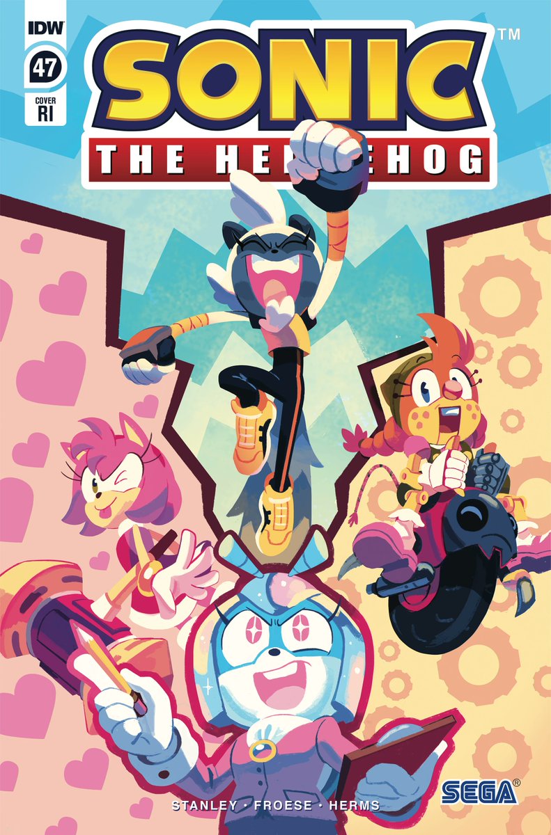 From Sonic the Hedgehog issue 47 Cover RI, Art by Nathalie Fourdraine