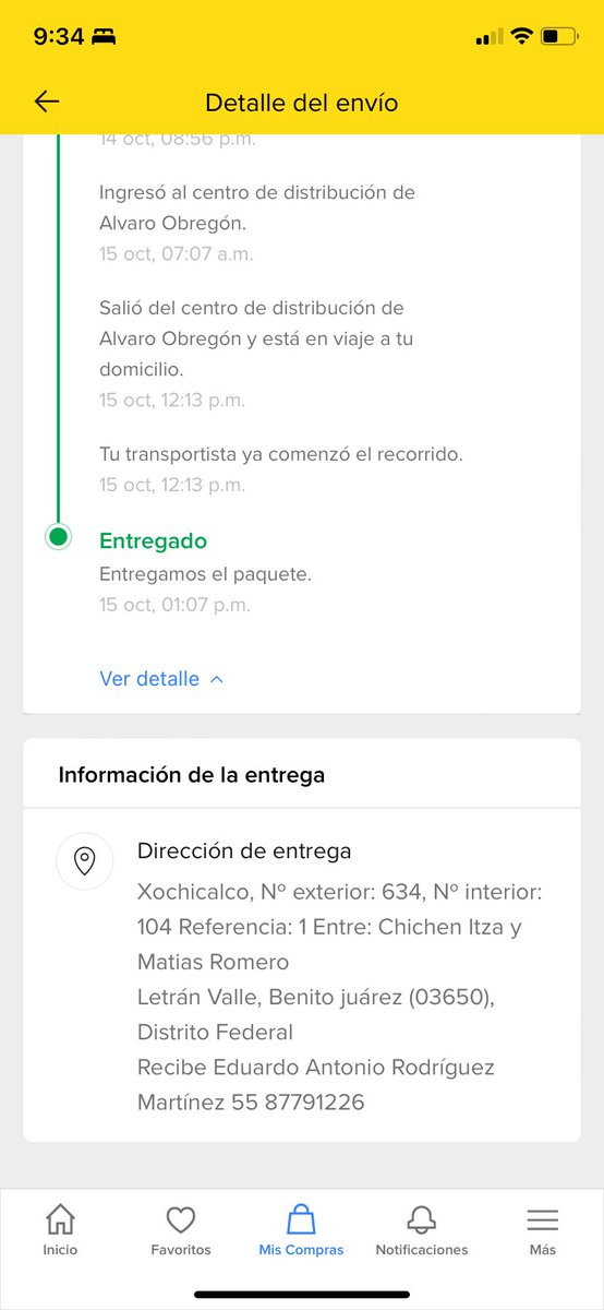 LeMorphine's tweet photo. @Profeco @ML_Mexico @Profeco sigo sin tener mi dinero de vuelta. Aquí el testigo del repartidor entregando solo un sobre, el cual fue para otro departamento. Es la única entrega que coincide con la de @ML_Mexico así o más claro el #robo??? https://t.co/NkJFB51fVV
