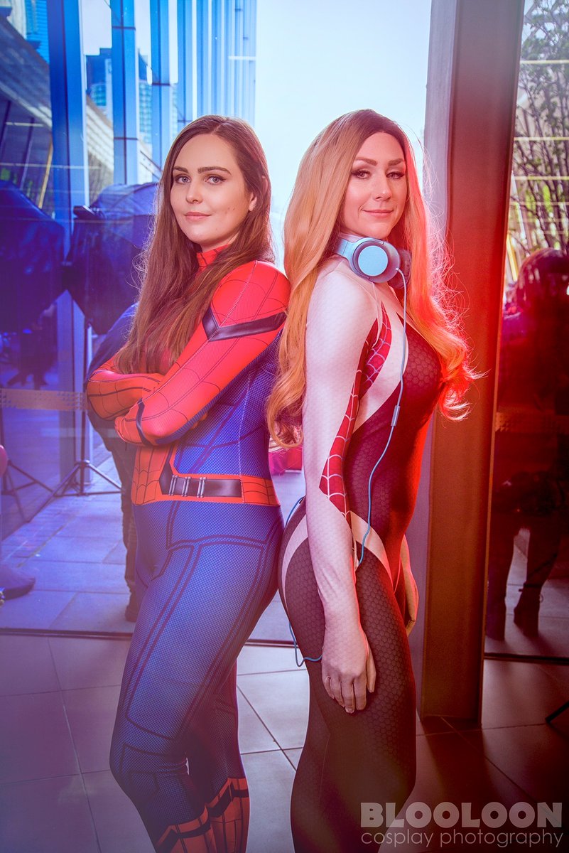 hannabealla's tweet image. 🕷️ Swinging into action to celebrate the release of Spider-Man 2! 🎮🕸️

Double the Spidey fun with my partner in crime! Time to don our web-slinging suits and dive into the Spider-Verse once again. Who&apos;s ready to join us on this adventure? 🤟❤️ #SpiderMan2 #Cosplay #SpideySquad