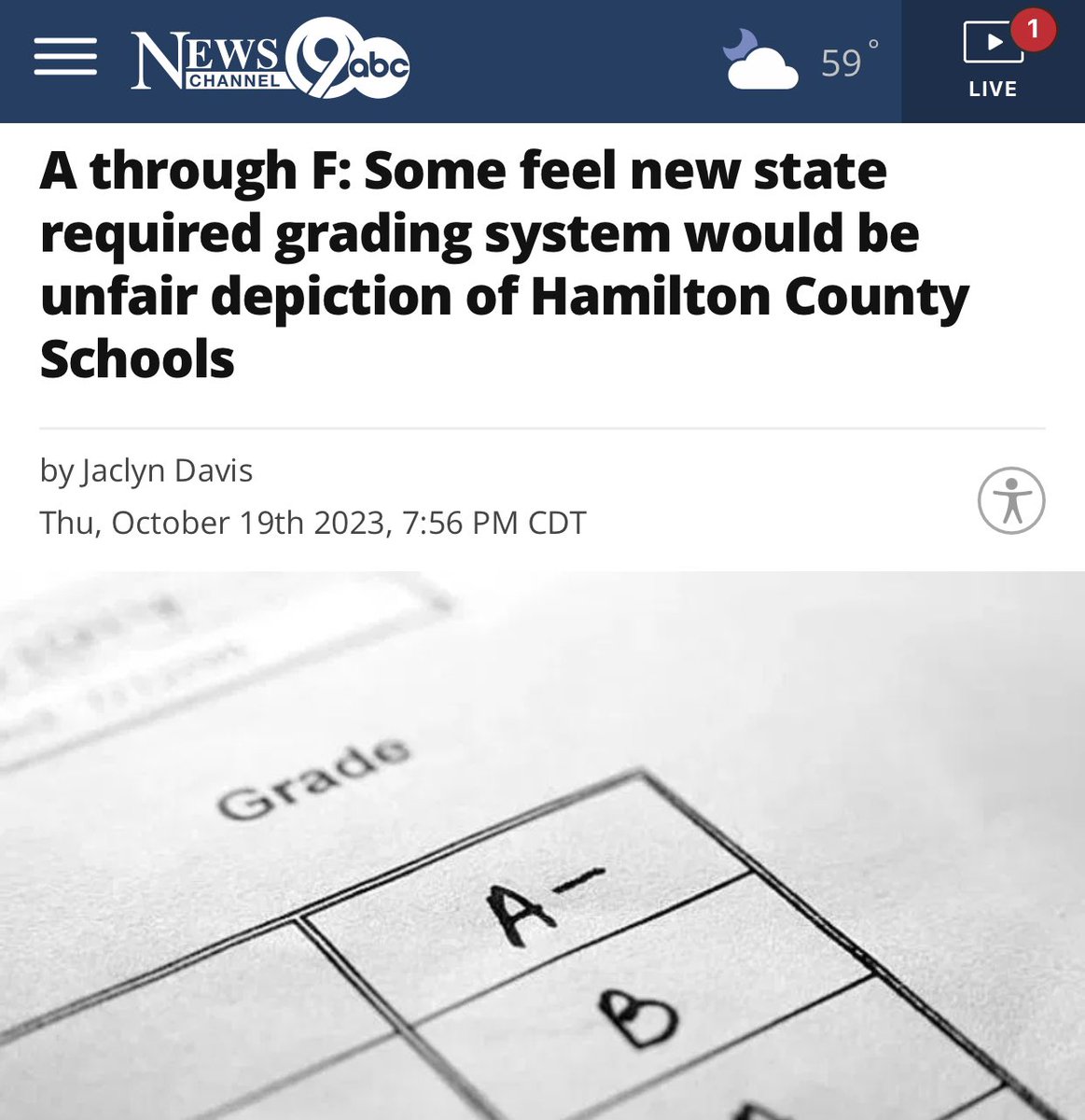 'These are not an accurate depiction of our schools. This will only give a false narrative.' As @MBatiwalla told us, school letter grades is another @GovBillLee privatization tool. These parents are right to be concerned. newschannel9.com/news/local/a-t…