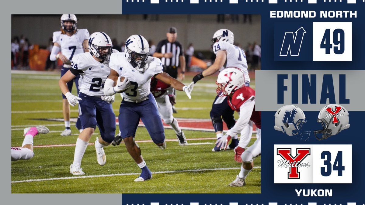 Edmond North gets 6 TD's from <a href="/DevMathews3/">Devanor “Dev” Mathews</a> and picks up a huge district win tonight over Yukon! #HuskyNation #uN1ty <a href="/EdmondNorthFB/">Edmond North Football</a>