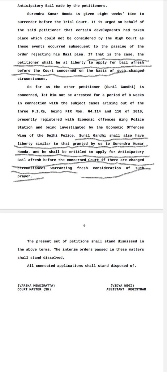 PritiNath9's tweet photo. Since no #newcircumstances r there, bail got dismissed by #SaketCourt This way they will have many chances for bail & buyers will run after different courts. Is this real justice? #Spirewoods #ANBuildwell #SunilGandhi #MajorHooda Bail of 1 accused is pending in #DHC #AshishBhalla https://t.co/IiHhALtxAI