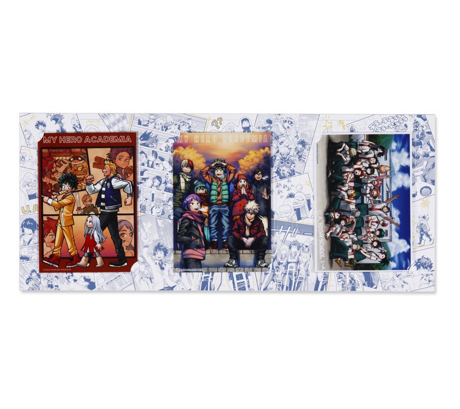 ヒロアカ「/ プレゼント企画 \ 『#僕のヒーローアカデミア』 原作グッズを ランダムで4」|少年ジャンプ編集部のイラスト