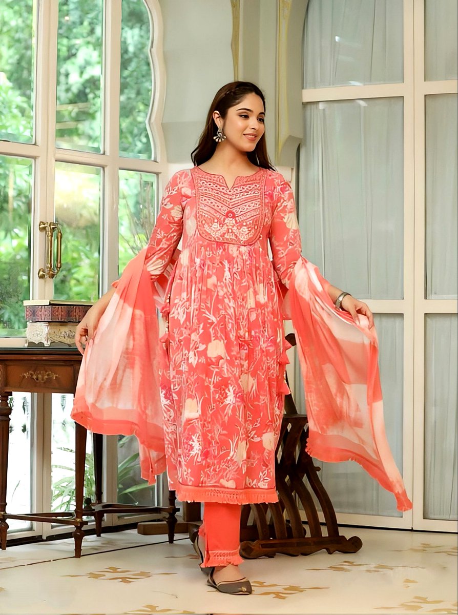 abis9's tweet image. Beautiful Embroidery Naira Cut Cotton Kurti Paired With Pant And Dupatta
Size: M/38, L/40, XL/42, XXL/44, XXXL/46
Fabric: Cotton 60-60/Malmal Cotton Dupatta
Full embroidery and ghotales works
Price: ₹1,520/- (MRP: ₹2,795/-)
#kurtisets #longkurti #kurtilovers #partywearkurtisets