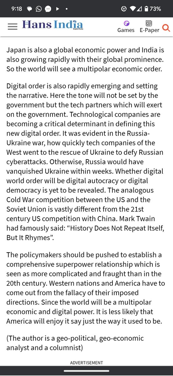 MajorNDhasmana's tweet photo. My views of different world orders are heading in Hans India.
#IsraelAttack #
#worldorder
#economicorder
https://t.co/70dM89OeN8
@Umesh99912664
@ashrash8977
@deepaksuman144
@aaja https://t.co/7ULljCyQj4