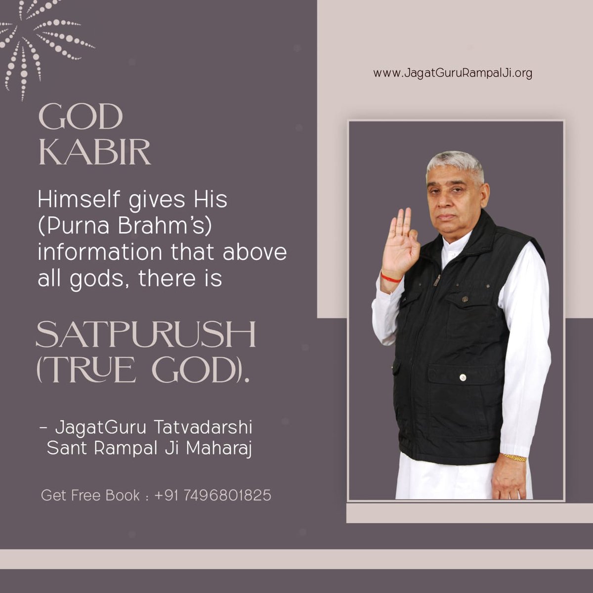 Subijangra's tweet photo. #GodMorningFriday 
GOD KABIR
Himself gives His (Purna Brahm's) information that above all gods, there is SATPURUSH (TRUE GOD).
➡️Must read spiritual book "Gyan - Ganga".
for free book
Send full name, address.
+91 7496801825 https://t.co/aPQJ9we5u3