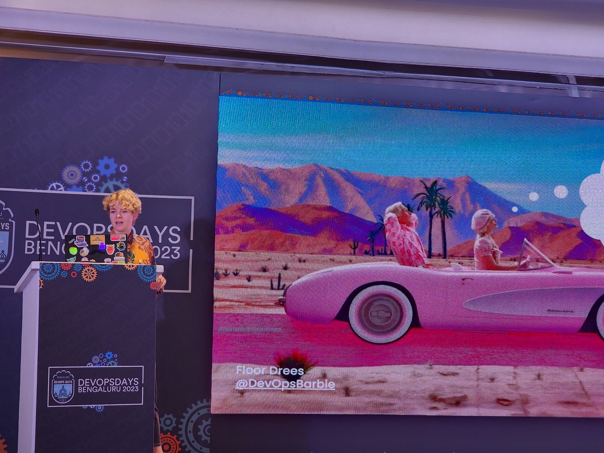devopsdays_blr's tweet image. Welcome our Keynote Speaker for today ‼️

Floor Drees(@DevOpsBarbie) sharing amazing insights on Scaling your work in the Open.

#DevOpsDaysBLR