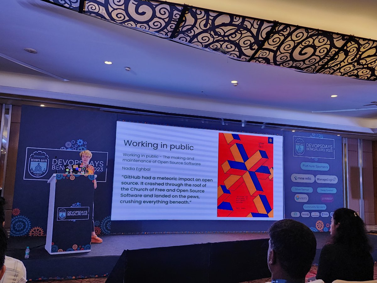 devopsdays_blr's tweet image. Welcome our Keynote Speaker for today ‼️

Floor Drees(@DevOpsBarbie) sharing amazing insights on Scaling your work in the Open.

#DevOpsDaysBLR