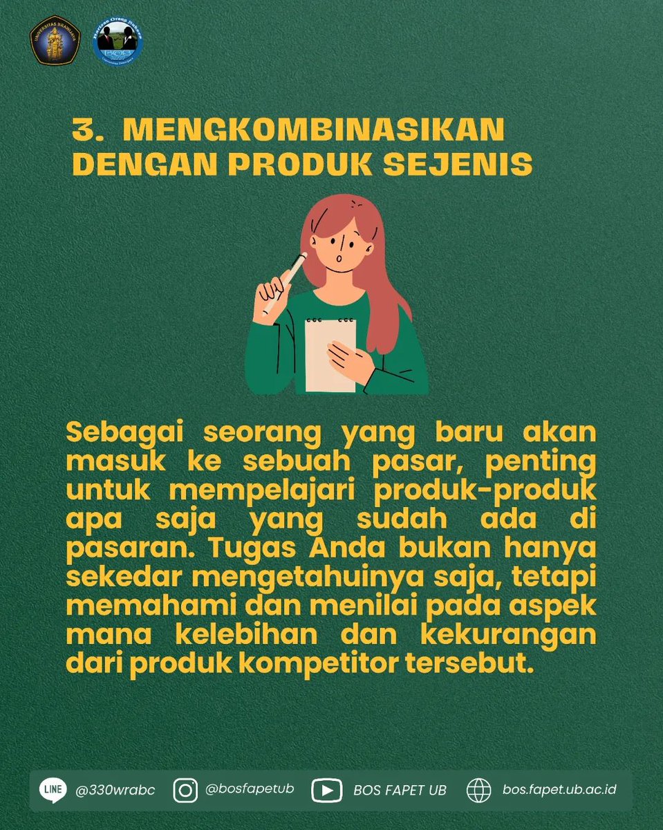 bosfapetub's tweet photo. [Langkah-Langkah Memunculkan Ide Bisnis]

Ketika melihat seseorang yang sukses dalam dunia wirausaha pasti muncul ketertarikan untuk mengikuti tersebut. Tetapi terkadang terdapat kebingungan saat ingin memulai ide bisnis. Berikut tips untuk kamu saat ingin memunculkan ide bisnis: https://t.co/IiV8UpyUgp