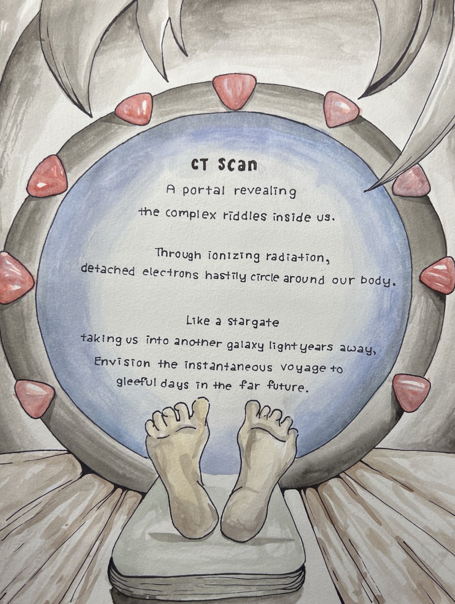 In honor of #NationalChemistryWeek,  I drafted a poem about CT scans <a href="/thehaleyarroyo/">Haley Bilbray</a>’s class. The poem explores the themes of uncertainty and hopefulness as one enters the CT scanner. I’m very grateful this memorable experience in #ChemAtNTHC! Watch us #NTHCinnovate 💪