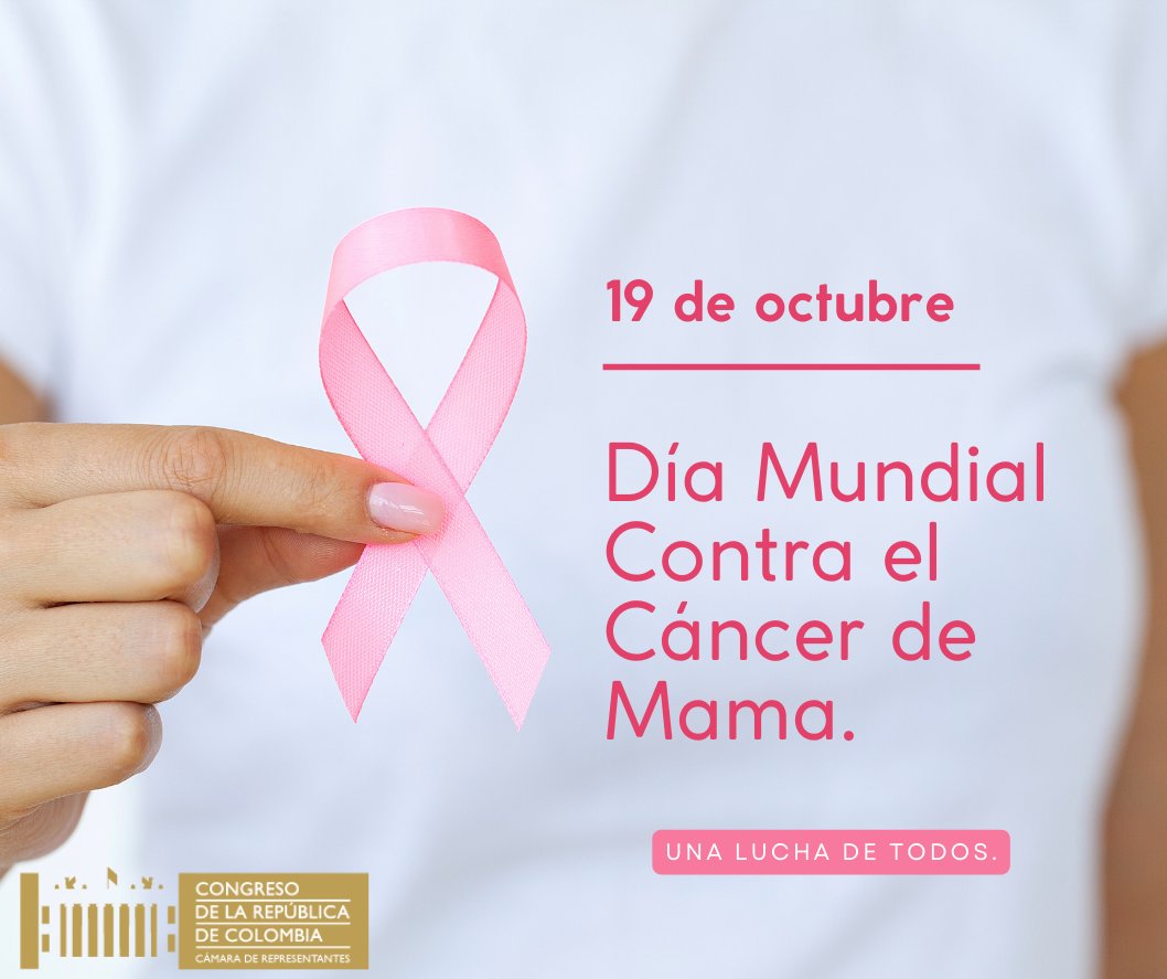 OProtocolo's tweet image. El 19 de Octubre, todos nos unimos para luchar por la prevención, la detección y la cura del Cáncer de seno.