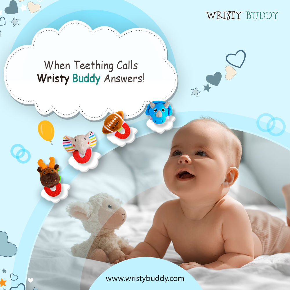 IWristybuddy's tweet image. When the call of teething arises, Wristy Buddy is the answer! We&apos;re here to soothe those tiny gums and bring smiles to your baby&apos;s face.
#wristybuddy #babyteethers #teethingbaby #teethingrelief #babycare #BarbieStyle #teethertoy #babyteethingtoy