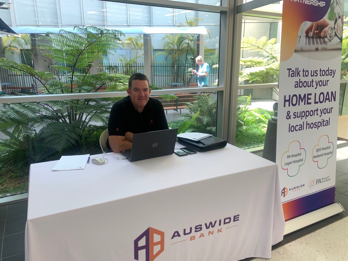 Meet Auswide Bank's Mobile Banking Manager Rohan Buckley who visits the @pahospital once a month to talk home loans with staff, with a % of any loan negotiated being donated towards healthcare and research. #Yourplacetogive #theirplacetogive