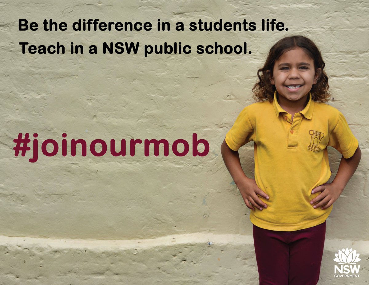 Become a teacher in a NSW public school and find out how a career in teaching can open doors for you.

education.nsw.gov.au/teach-nsw

#JoinOurMob
