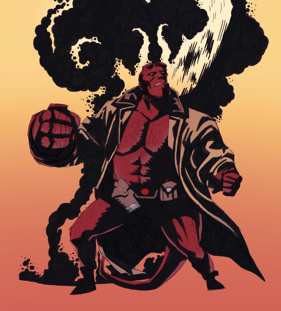 faemothra's tweet image. like a day late to the party but whatever!! happy hellboy game release week❤️‍🔥
[ #HellboyWebofWyrd #HellWeek ]