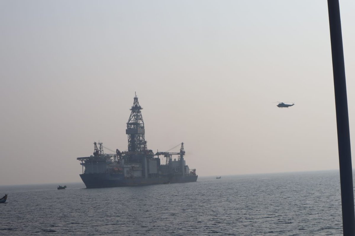IN_HQENC's tweet photo. ⚓️A 2-day Multi-Agency Exercise #Prasthan 23 for Offshore Development Area was conducted by NOIC (#AndhraPradesh) at #Kakinada on 18-19 Oct.
🤝 Handling of contingences were rehearsed by
@indiannavy
@IndiaCoastGuard
Oil Operators
Ports
State Fisheries,
& Marine Police. https://t.co/YIry3phATl