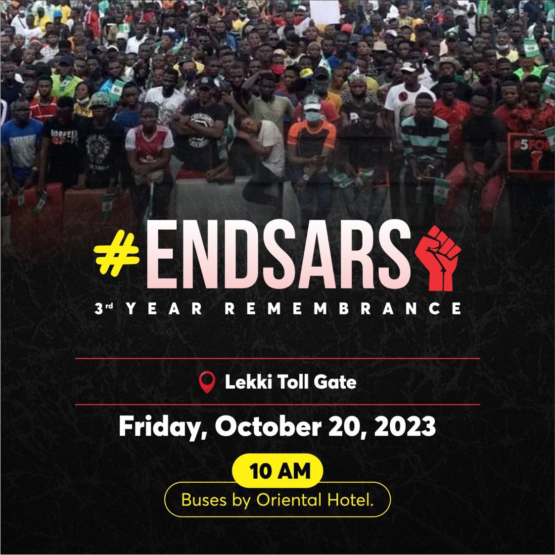 Gidi_Traffic's tweet image. - October 20, 2023; #EndSARS 3rd Year Remembrance -

#EndSARSMemorial