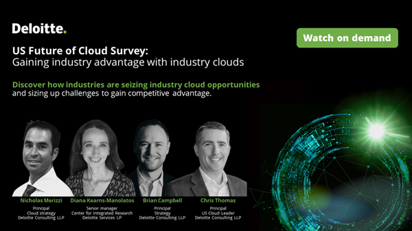 DeloitteHealth's tweet image. Financial services companies can address data security, regulatory requirements with #IndustryCloud adoption. Hear what we found in the #DeloitteCloudSurvey on our #DeloitteLinkedInLive on demand. deloi.tt/3QpUpDN
