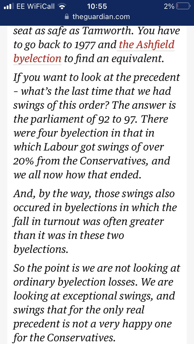 Prof Sir John Curtice on #r4today putting paid to the idea that low turnout was a determining factor in Labour’s wind in Tamworth and Mid Beds. #Labour #Tamworth MidBedfordshire