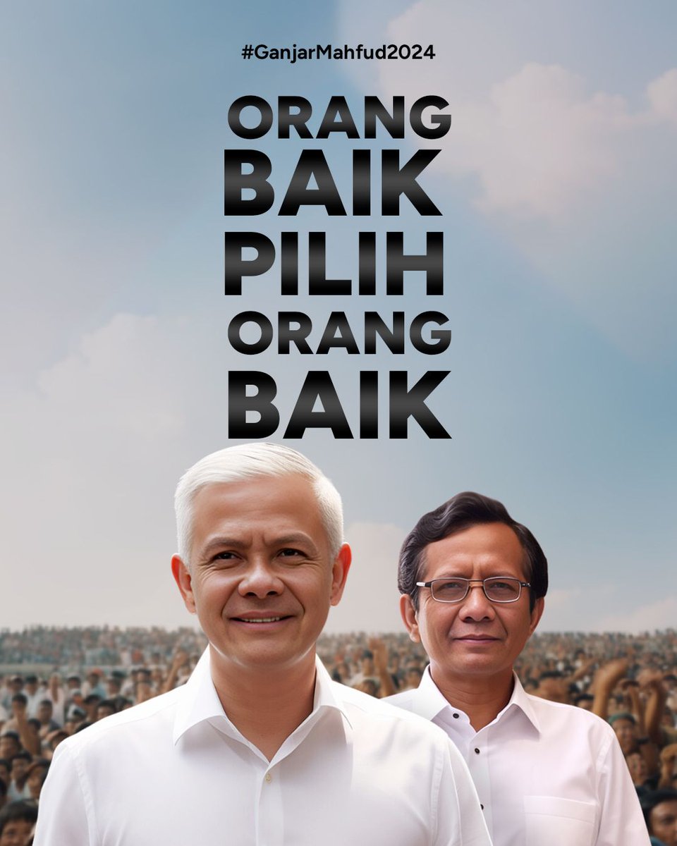 Rasanya saya memiliki TANGGUNGJAWAB MORAL untuk memperjuangkan ORANG BAIK INI

Sebuah Kesalahan besar bagi saya, jika saya tidak ikut memperjuangkan ANAK KANDUNG RAKYAT, Ganjar Pranowo - Mahfud MD

Apalagi, Lawan2nya adalah orang2 yang MENUNGANGI kelompok RADIKAL, OLIGARKI dengan