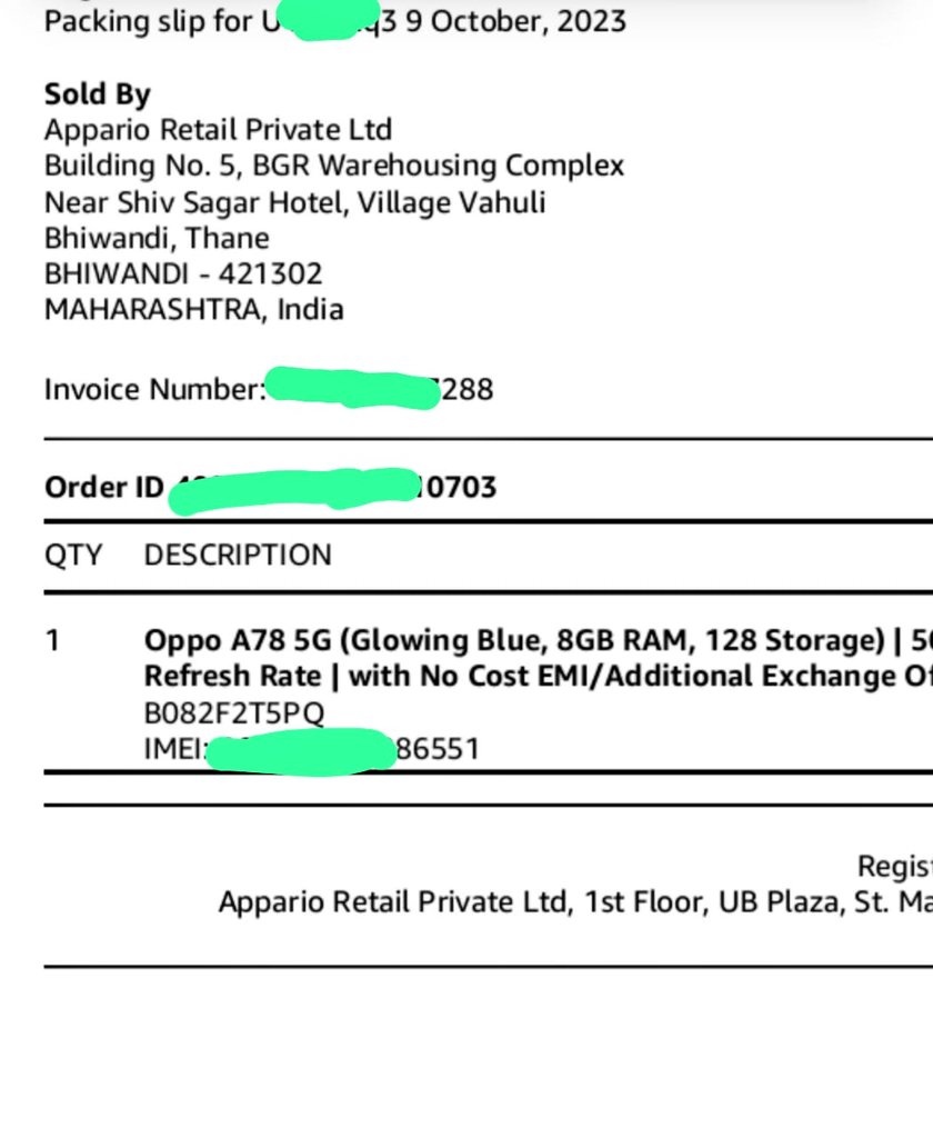 yatin_aneja's tweet photo. @amazonIN @AmazonHelp worst experience. Ordered an "Oppo A78" from amazon and received a "Redmi 12 C". Amazon provided a bill of Oppo A78 with an imei number. Imei number on the amazon invoice is matching with Redmi 12 C imei. A complaint was raised but amazon said we can't help. https://t.co/7YGNuaV7Wq