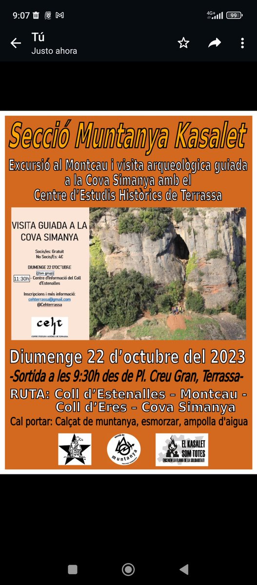 PassosLlargs's tweet photo. 🏴☠️🚩Cap de setmana d'activitats al @Kasalet de #Terrassa!
Divendres 20 octubre
- acte del col·lectiu #feminista @RudesRebels.
A partir de les 20h
Dissabte 21 octubre
- #vermutsical.
A partir de les 12h.
Diumenge 22 octubre
- #SeccióMuntanya.
A les 9:30h
#Autogestió
#Okupació https://t.co/Q1n1Tiq4D6