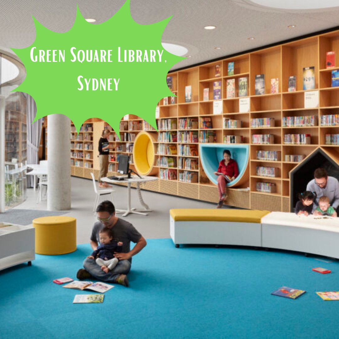AuroraImprint's tweet image. Happy Friday! 🌞
Todays #libraryspotlight is the wonderful Green Square Library in Sydney, Australia.
This award winning underground library has large open spaces, the perfect study place and a children's area 😍