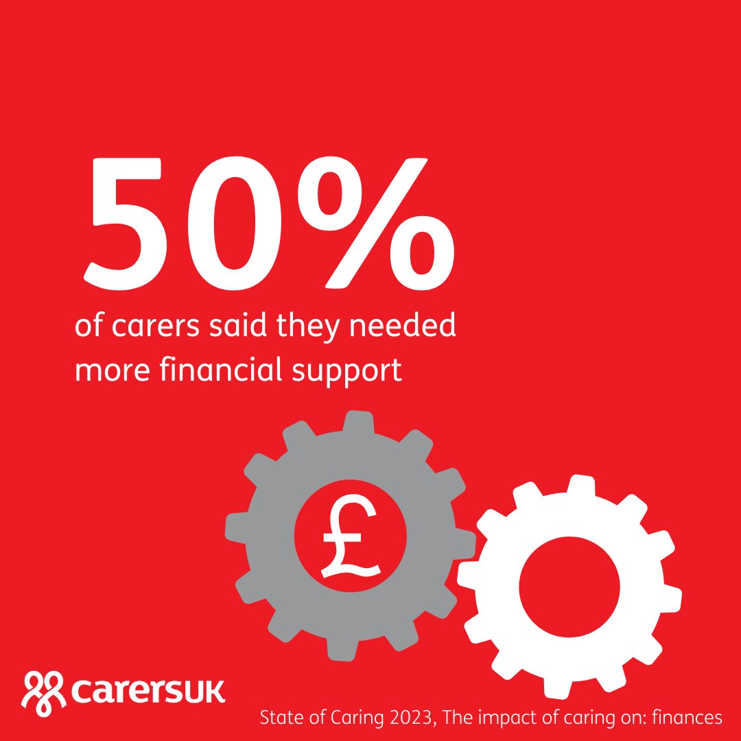 CarersUK's tweet photo. 📣The system needs an overhaul!
According to our #StateOfCaringFinances report, 50% of carers need more financial support.

We're urging the Government to overhaul Carer’s Allowance and provide immediate financial aid.

Join us to support our campaigns:
https://t.co/yWbJW8urfw https://t.co/CJEjvzqWS1