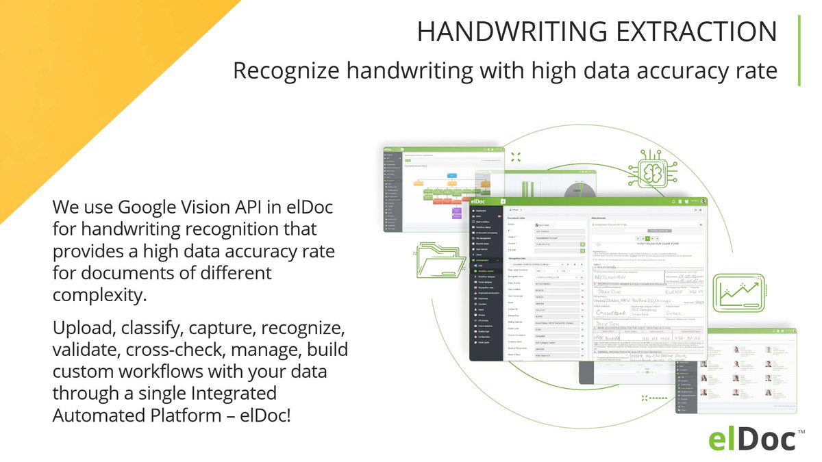 elDoc_online's tweet image. Upload, classify, capture, recognize, validate, cross-check, manage, build #custom workflows with your data through a single Integrated Automated Platform – #elDoc! #GoogleVisionAPI #HandwritingRecognition #DataExtraction #OCR #AI #IDP #SaaS

Learn more👉 eldoc.online/solutions/hand…