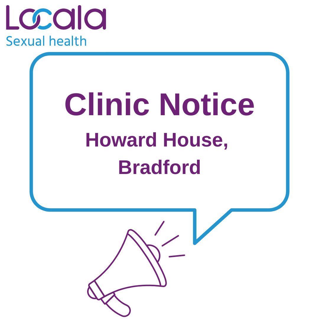 CLINIC CLOSURE‼️

Due to a severe flood warning we have had to close our Bradford clinic! Both of our Kirklees & Greater Manchester clinics remain unaffected. 

Our phones will remain open for any advice and #ChatHealth will be available on 07312263033.