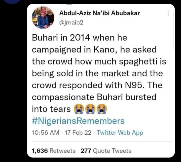 ChukzyJerry's tweet photo. How much is spaghetti ?

Kaduna #EndSARS northern muslin https://t.co/grtE3O4VcG