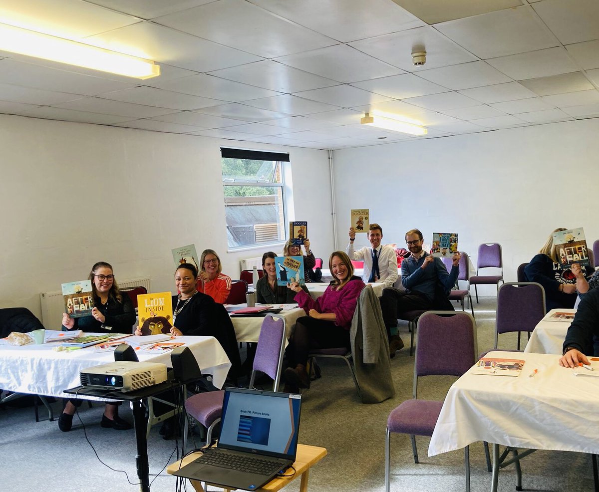 primary_hub's tweet photo. Super first TSRC session this week. Great to get together English leads to begin our action plans for transforming school reading culture.
Here we are at the start talking picture books! 📚
#readingforpleasure #EnglishLead #englishhub https://t.co/QC6FquqdzX