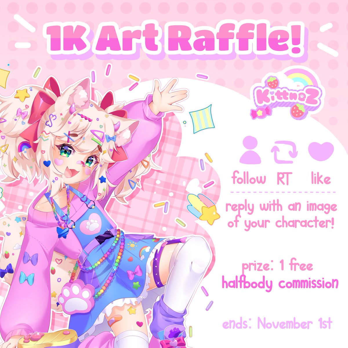 🩷ART RAFFLE🩷
THANK YOU FOR 1K FOLLOWERS!😭🫶💕
 
Rules: 
✨Follow me   
✨RT + Like this tweet (NO QRT)  
✨Drop your OC/model below! (Optional)    

Ends November 1st 
Good luck‼️🩷
#raffle #artraffle