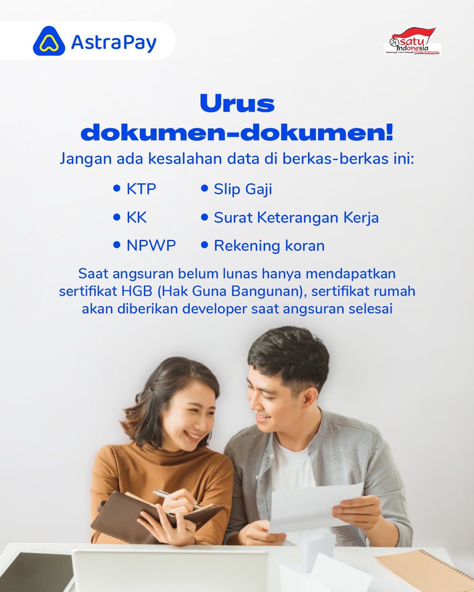 Beli rumah pertama kali memang tantangan, tapi percayalah kamu pasti bisa! 💪🏠 

Dengan persiapan yang matang dan AstraPay sebagai sahabat finansialmu, langkahmu menuju rumah impian semakin terbantu.

Siapkan dana dengan bijak, cari hipotek yang sesuai, dan jangan lupa