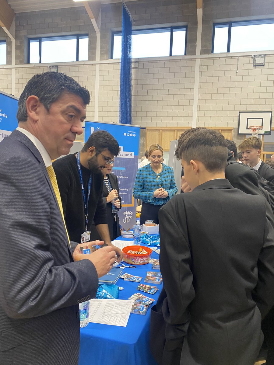 Busy stand for the @UUBusinessMagee at @ColumbCollege careers fair, inspiring future generations in Global Business, Marketing, Accounting and Finance