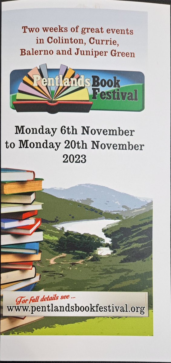 GMacdonaldSNP's tweet photo. Pentlands Book Festival begins Monday 6th November. Events held across Colinton, Currie, Balerno and Juniper Green. Visit https://t.co/DxbQ679SoH for more information. https://t.co/ZLwIP9M1L4