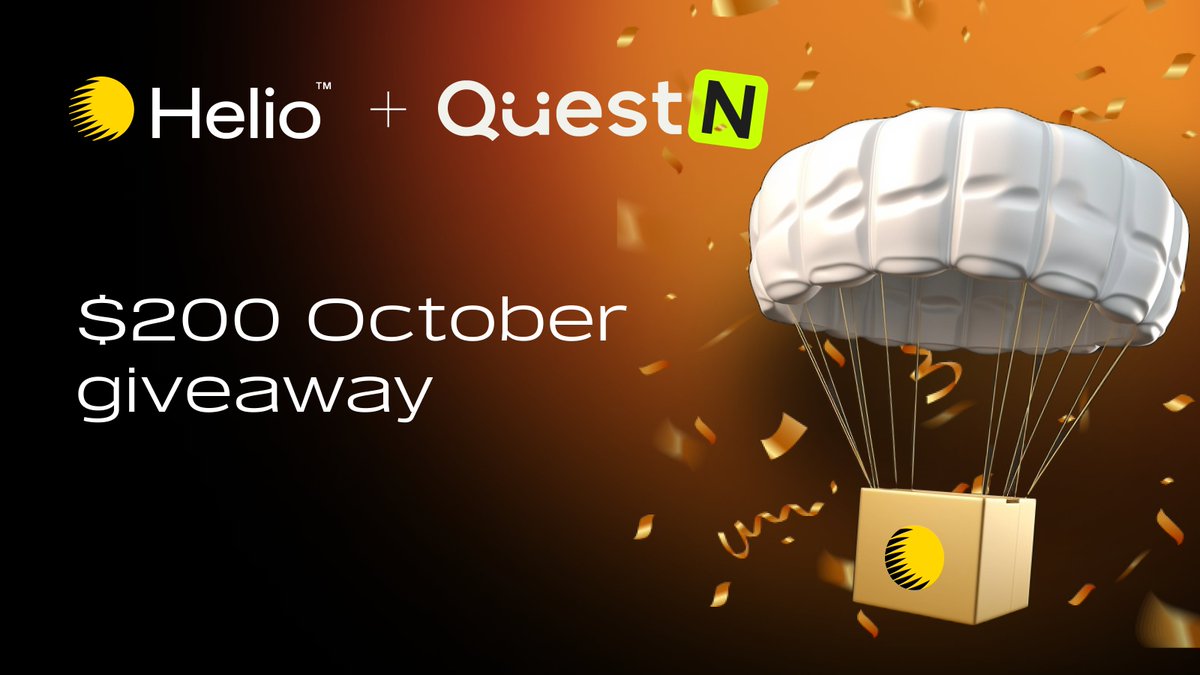 lista_dao's tweet photo. Take part in our October Giveaway on @QuestN_com!🔥

✅ Follow @Helio_Money
✅ Like &amp; RT
✅ Refer your friends
✅ Participate below 👇
https://t.co/5FeqEQtXzE https://t.co/qBzW0G9FXM
