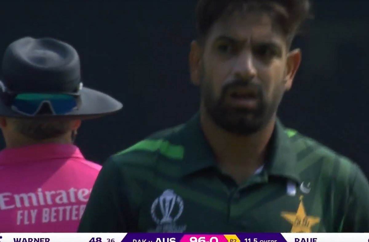_FaridKhan's tweet photo. HARIS RAUF BOWLING AT 150KPH &amp; 148KPH! PACE IS PACE, YAAR 🔥🔥🔥 #CWC23 #PAKvsAUS https://t.co/StjqXt1W8u