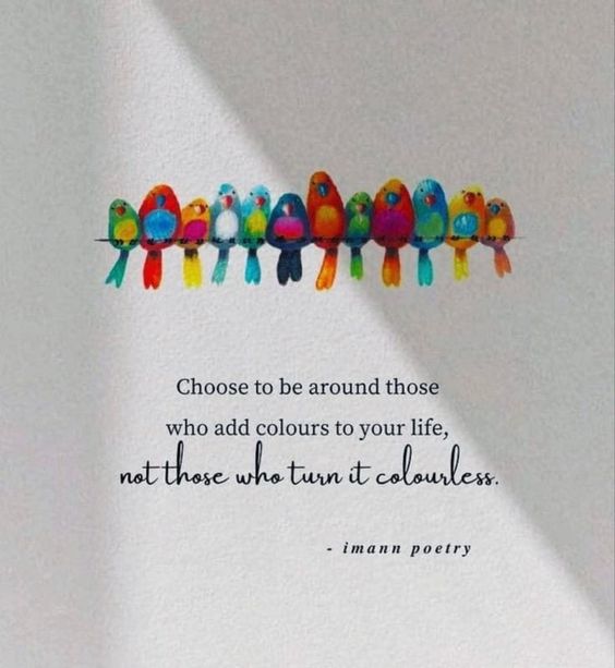 guidemyminds's tweet image. "Surround yourself with those who add vibrant hues to your world, not those who fade into the background. 🎨💖 #ChooseWisely #LifeInFullColor" #MentalHealthMatters