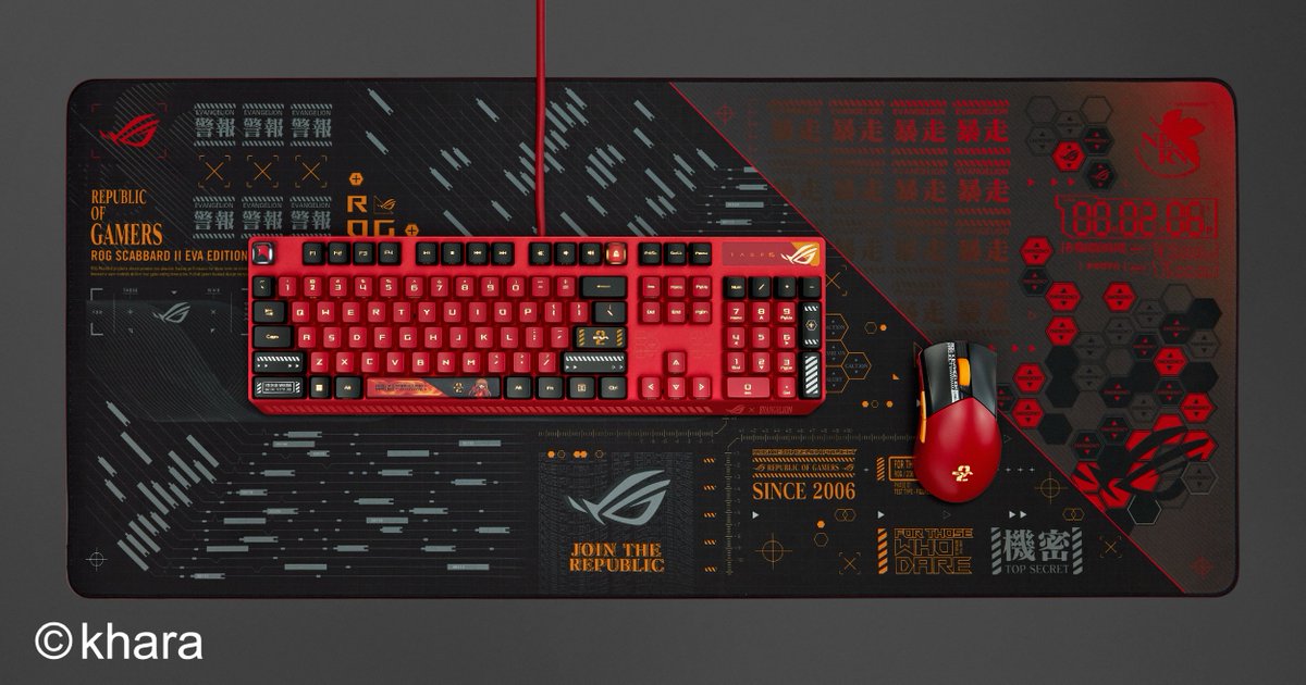 ASUS_ROGUK's tweet photo. 🖱️💥Click, type, game—repeat
#Asuka strikes with the ultimate #ROGxEVANGELION 02 collection!

👀 Here's a glimpse of the gorgeous #EVA02 peripherals

Join the #giveaway for a chance to get your hands on one, GLHF! 😎👉🏻https://t.co/0dlNmZ6OIS https://t.co/1TUdpZrgx1