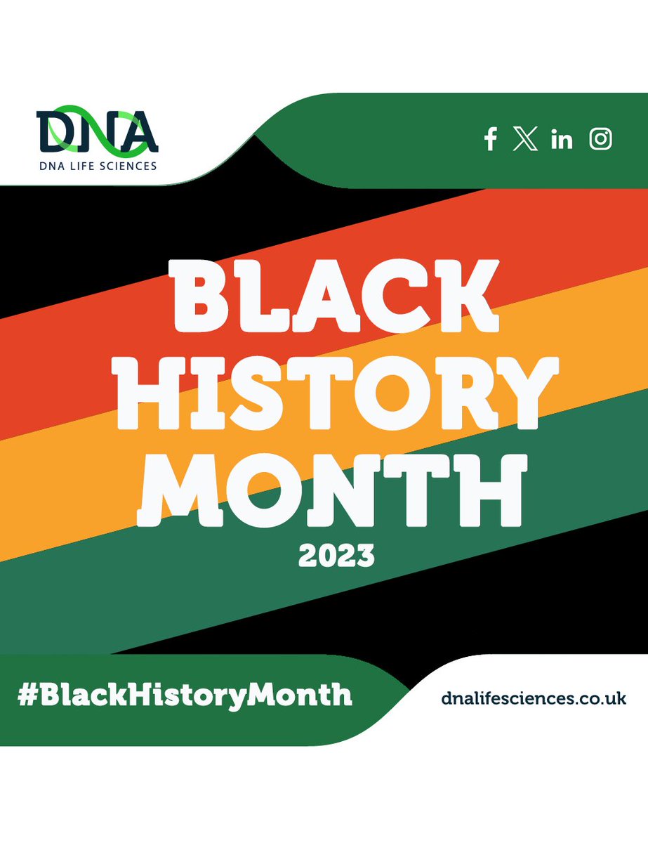 DNA Life Sciences (@dnalifesciences) on Twitter photo This October, join us in celebrating #BlackHistoryMonth as we take this opportunity to reflect on the contributions, achievements, and impact of the Black community to our global history, culture, and society. 🙏🏾✨
#BlackHistoryMonth #LifeSciences #LifeScienceRecruitment This October, join us in celebrating #BlackHistoryMonth as we take this opportunity to reflect on the contributions, achievements, and impact of the Black community to our global history, culture, and society. 🙏🏾✨
#BlackHistoryMonth #LifeSciences #LifeScienceRecruitment