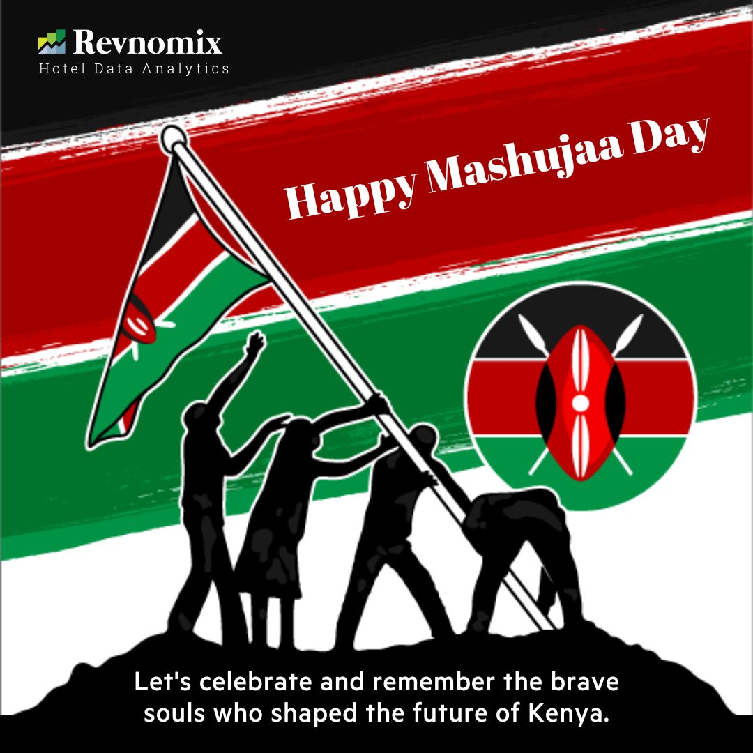Revnomix's tweet photo. Team @revnomix wishes all fellow Kenyans a Happy #mashujaaday2023! Let’s #celebrate the courage, strength &amp; resilience of the true #heroes of #Kenya. Our heartfelt #gratitude goes out to all those who have made sacrifices for the bright future of Kenya.
#hotels #hospitality #grow https://t.co/SZdyAVf4Jz