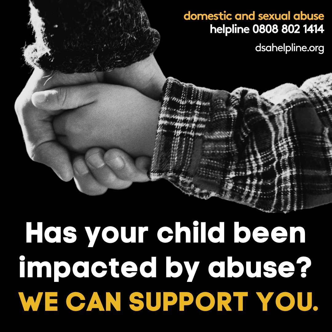 This #ParentingWeek, we are supporting @ChildreninNI and showing parents we are here for them. If your child has experienced abuse you can reach out for free, confidential support. We'll support you to support them. 🖤💛 📞0808 802 1414 💬dsahelpline.org #inyourcorner